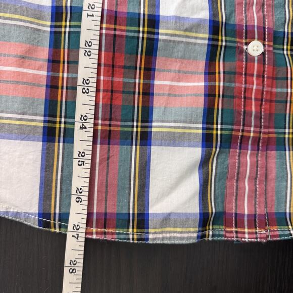 J Crew Top Womens 6 Tartan Plaid Classic Poplin Shirt Button Up Holiday Preppy - Picture 10 of 11